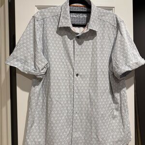 Robert Graham Classic Fit Men's Button Down Shirt Short Sleeve Size XL